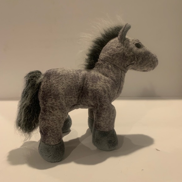 Webkinz Grey Arabian HM098 Ganz No Code Plush Only Gray Horse Bean Plush - Picture 2 of 6